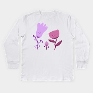 Flower Family Kids Long Sleeve T-Shirt